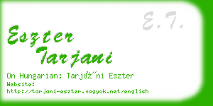 eszter tarjani business card